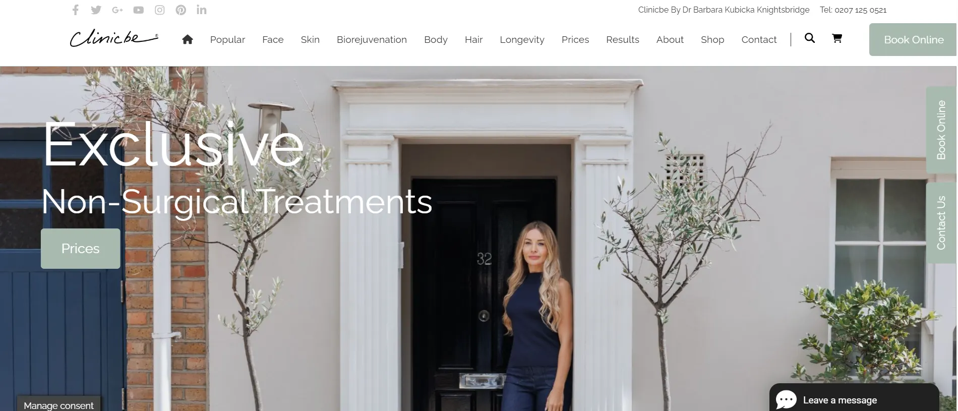 Clinicbe main page