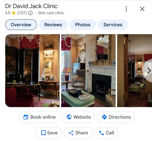Dr. David Jack Clinic Google Maps profile