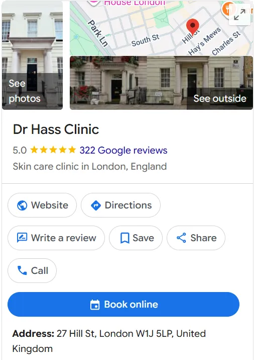 Dr Hass Clinic Google Maps profile