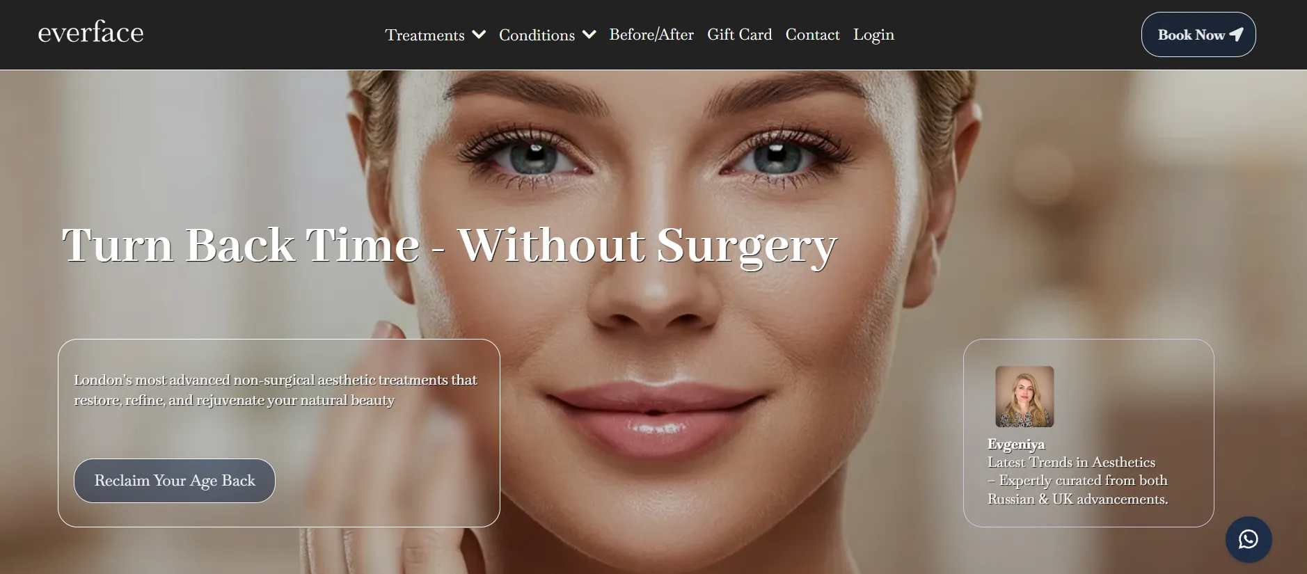 Everface Clinic main page