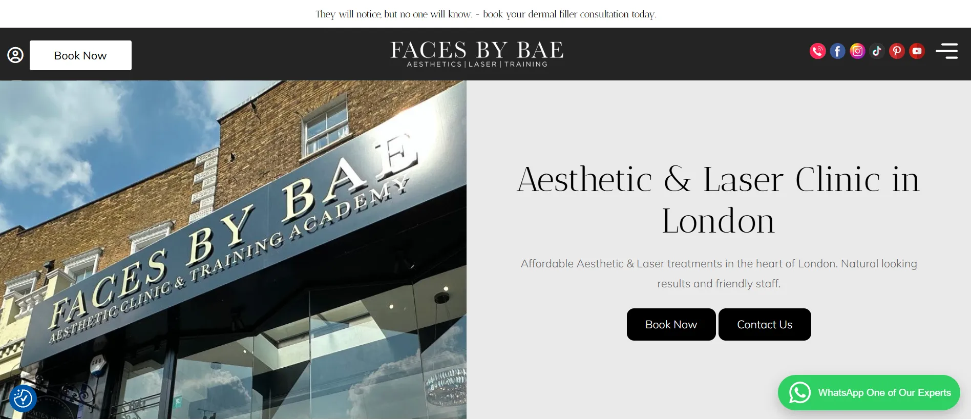 Faces By Bae main page