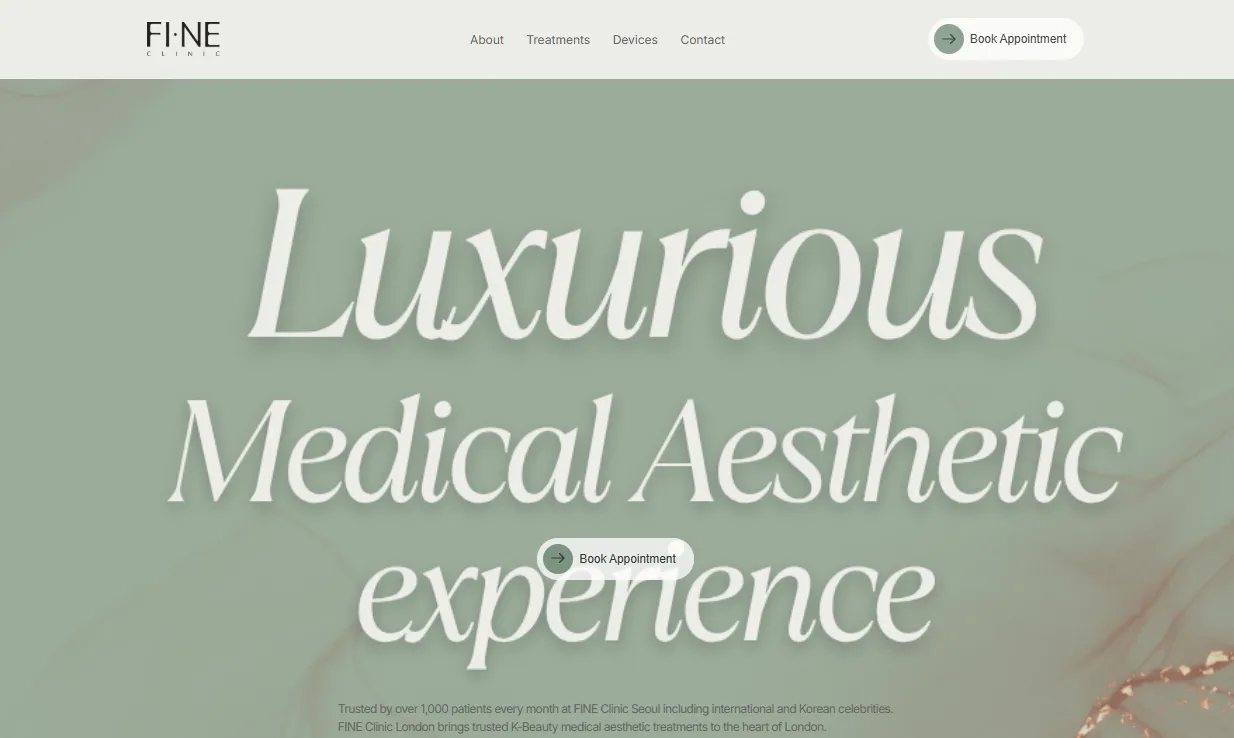 FINE Clinic London main page