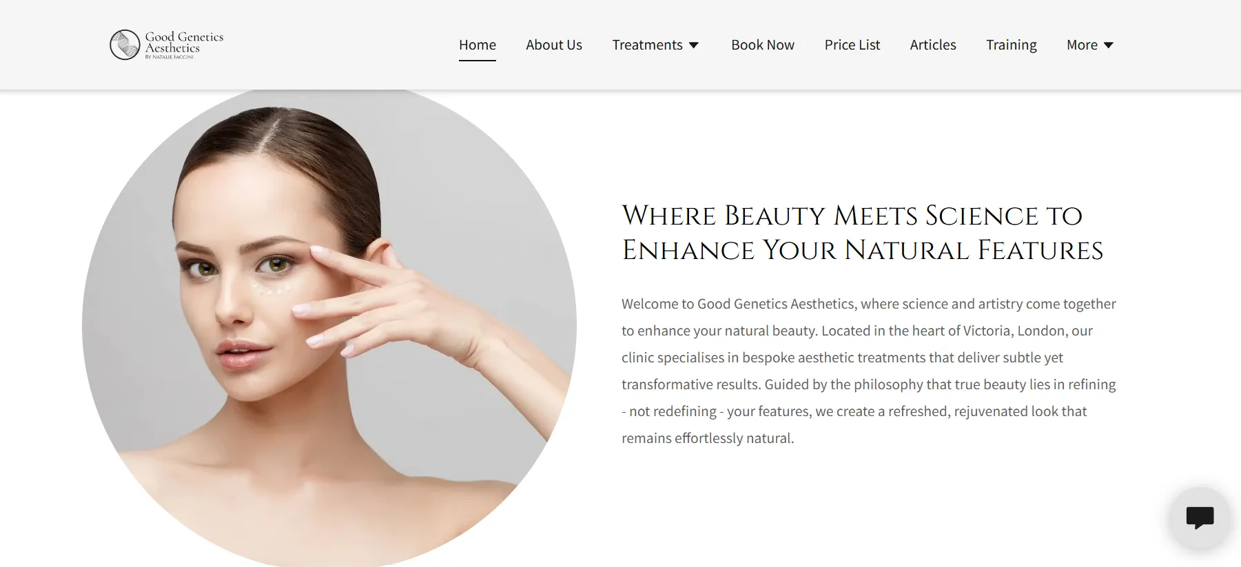 Good Genetics Aesthetics main page