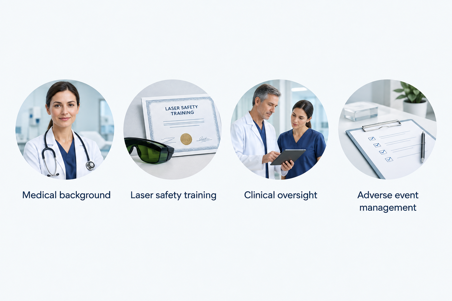 Checklist of practitioner qualifications to look for at a laser clinic