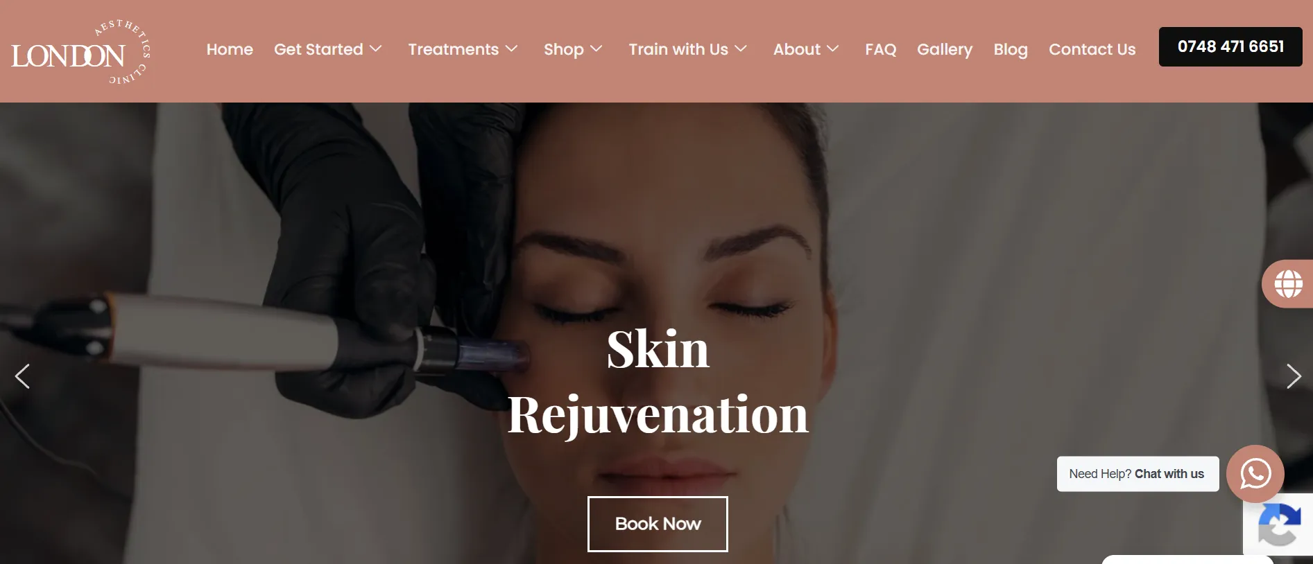 London Aesthetics Clinic main page