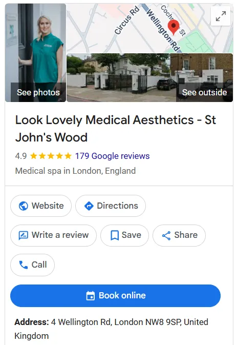 Look Lovely Medical Aesthetics Google Maps profile