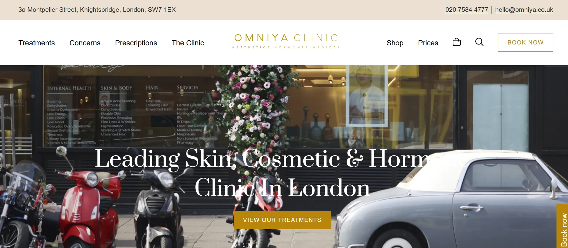 Omniya Clinic main page 