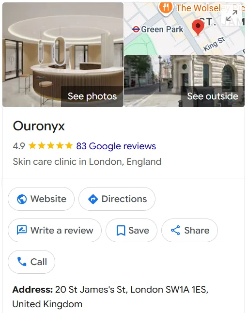 Ouronyx Google Maps profile