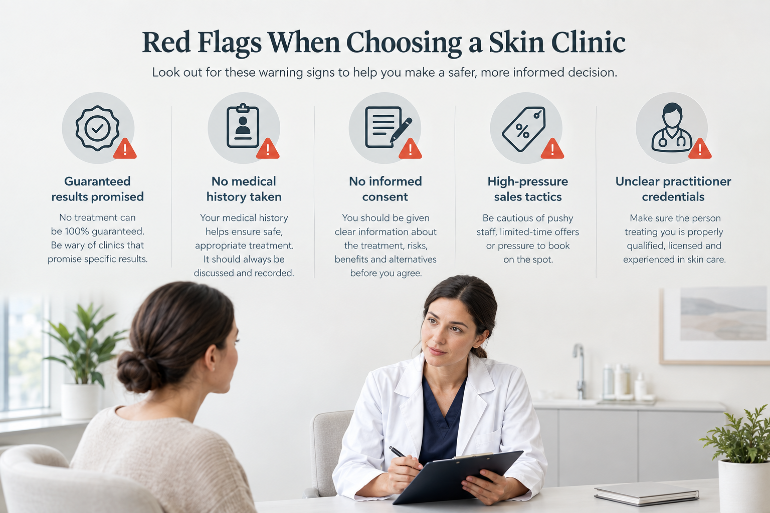 Red flags to watch for when choosing a Harley Street skin clinic