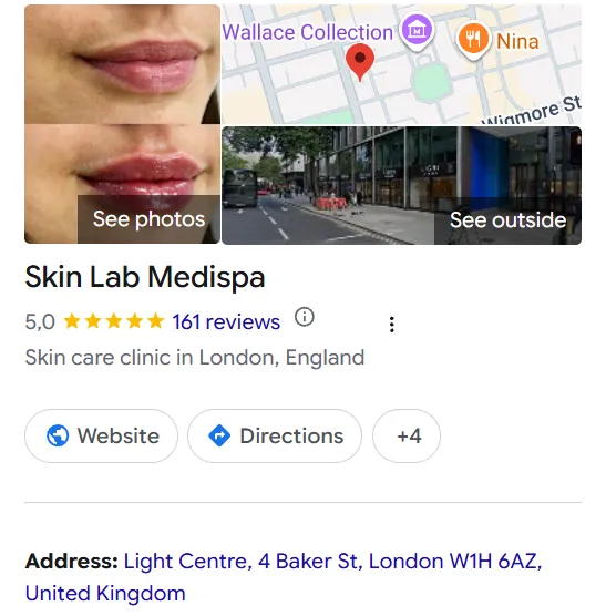 Skin Lab Medispa Google Maps profile