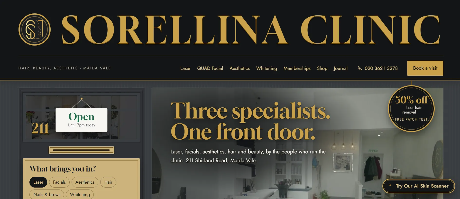 Sorellina Clinic main page