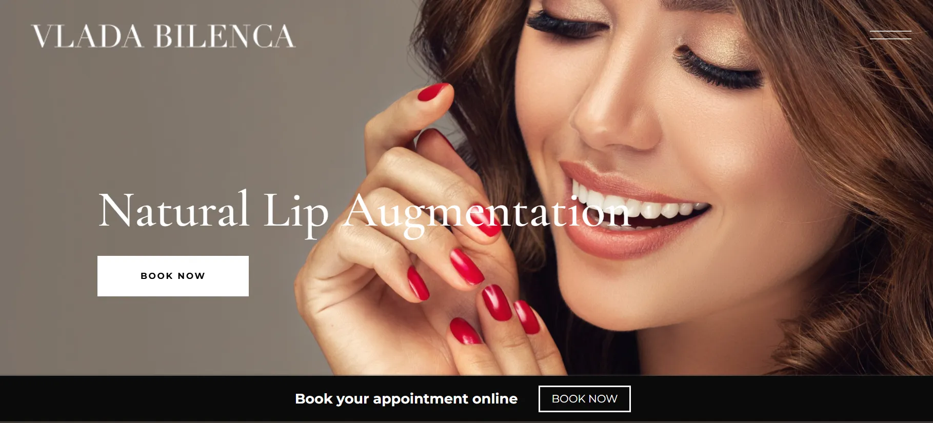 Vlada Bilenca Beauty Clinic main page